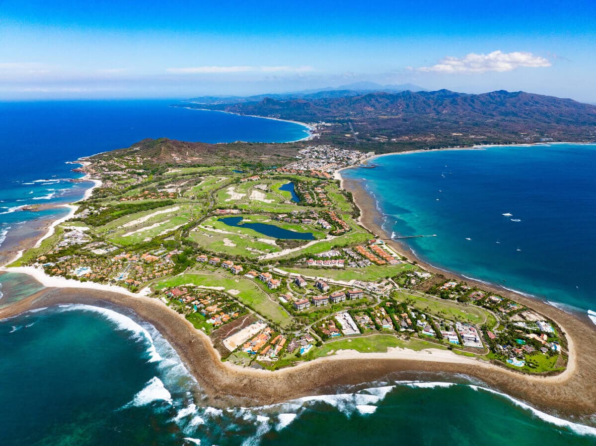 Punta Mita peninsula viewed from the ocean